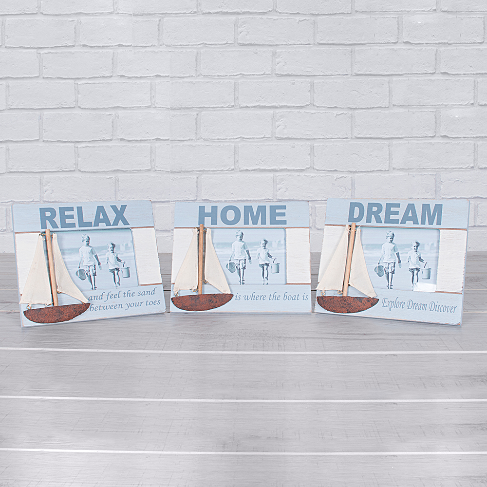 Boat Sentiment Frames Set Of Three Boat Sentiment Frames
