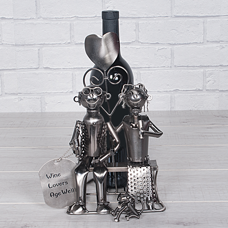 Lucy and Lee Sitting Wine Bottle Holder
