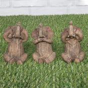 See/Hear/Speak No Evil Elephants Set of Three