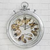 Silver Cog Clock Wall