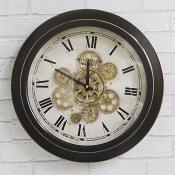 Black Cog Clock Wall