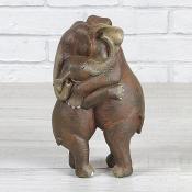 Elephants Hugging