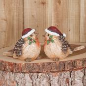 Christmas robins Set of Two
