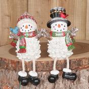 Shelf Cone Snowman Set of Two