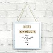 Scrabble Plaque Family