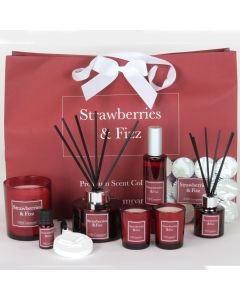 Large Colour Premium Gift Bag Set-Strawberry & Fizz