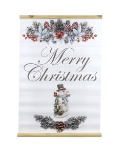 Christmas Snowman Wall Scroll