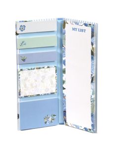 Blue Floral Sticky Notes