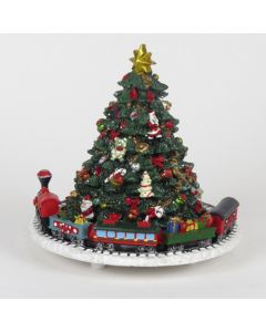 Christmas Tree with Revolving Train