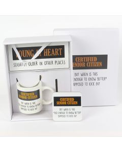 Plaque & Mug Gift Set -Senior Citizen