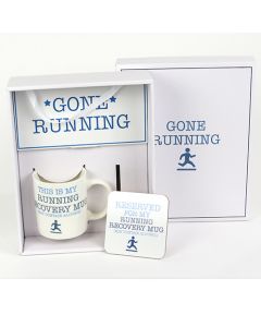 Plaque & Mug Gift Set -Running