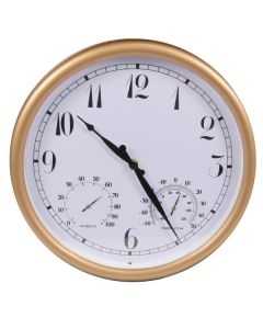 Outdoor Bronze Frame Clock-Temp 38cm