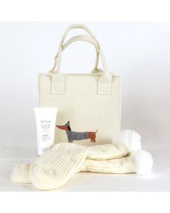 Cosy Socks Set with foot lotion - Cream