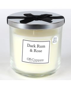 Premium Double Wick Candle-Dark Rum & Rose
