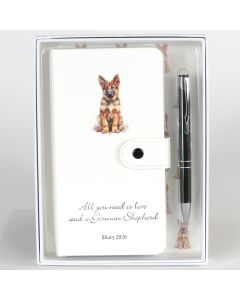 German Shepard 2026 Diary and Pen Gift