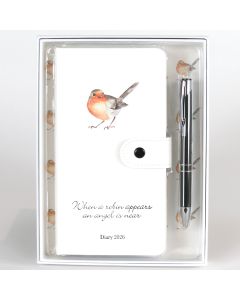Robin 2026 Diary and Pen Gift