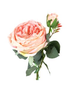 Faux Flower -Single Rose with Bud