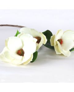 Faux Flower -96cm Real Touch Magnolia x 3