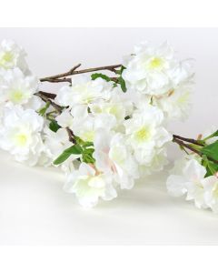 Faux Flower -White Blossom Stem