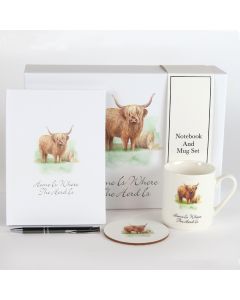 Highland Cow Notebook & Mug Set