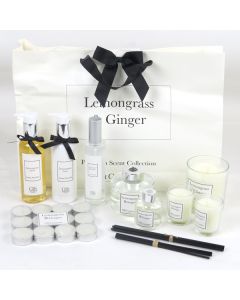 Large B&W Premium Gift Bag Set-Lemongrass & Ginger