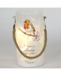 An Angel is Near Robin LED Lantern
