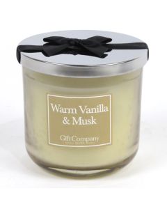 Colour Double Wick Candle-Warm Vanilla & Musk