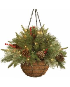 Xmas Hanging Basket w/LED
