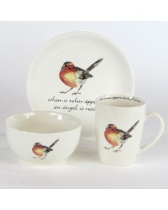 Robin Set of 3 Plate, Bowl and Mug