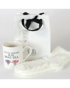 Socks & Mug Gift Bag - Best Tea