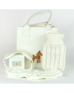 Cozy Night In Gift Bag Set Cream -Dog