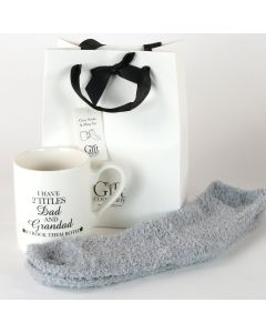 Socks & Mug Gift Bag - Dad/Grandad