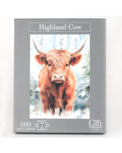 Jigsaw 500 Piece Highland Cow Christmas Scene