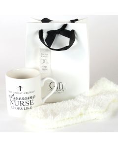 Socks & Mug Gift Bag - Nurse