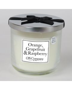 Premium Double Wick Candle-OrangeGrapefruit&Raspb
