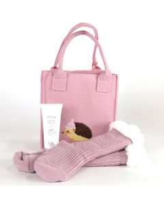 Cosy Socks Set with foot lotion - Pink