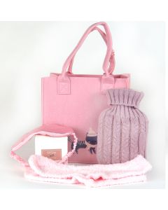Cozy Night In Gift Bag Set Pink -Cat