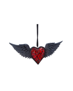 Black Winged Heart Ornament