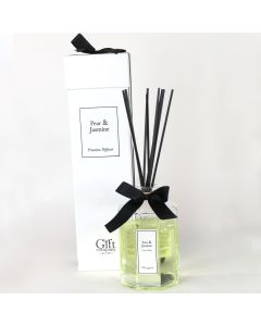 Octagonal Large B&W Diffuser-Pear & Jasmine