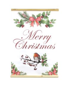 Christmas Robin Wall Scroll