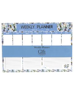 Blue Floral A4 Weekly Planner