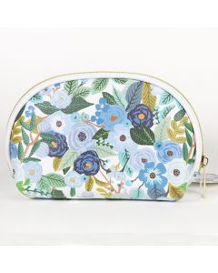 Blue Floral  Make Up Pouch and Mirror