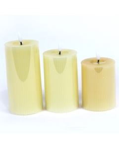 Set 3 Candles with Melted Wax Pool Effect