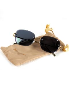 Sunglasses & Case -Brown