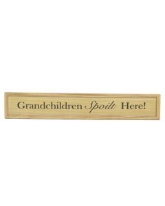 Long Wooden Plaque Grandchildren