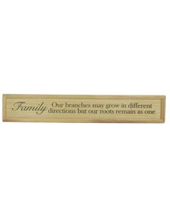 Plaque Family Long Wooden