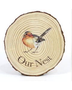 Wood slice Robin