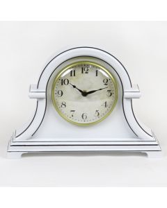 X Clock -Antique white Mantel