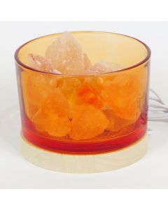 Salt Rock Lamp - Orange