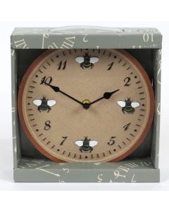 Hand Painted Outdoor Bee Clock 20cm